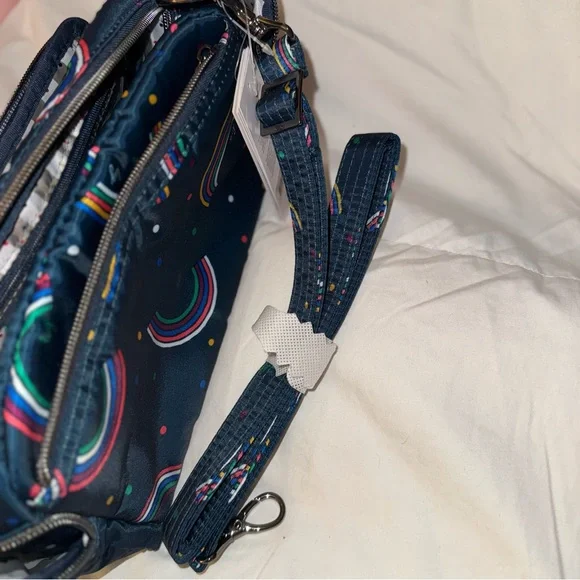 Brand New with Tags Lug Navy Rainbow Dotted Cosmetic Bag - Picture 10 of 11